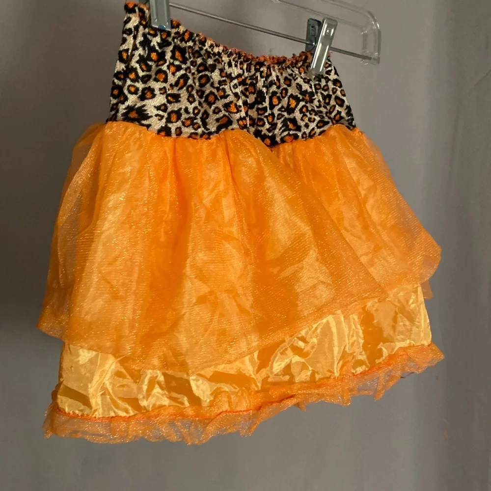 Leopard sparkle skirt one size fits all elastic